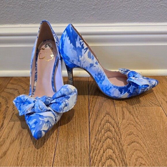 Ted Baker Blue Floral Heels - Picture 6 of 8